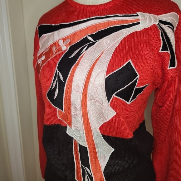Vintage 80s Franco Valeri knit sweater - Picture 5 of 8
